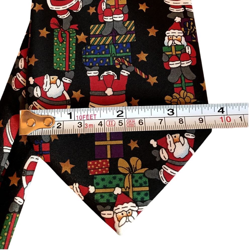 Rene Chagal Mens Christmas Santa Holiday Tie - Picture 6 of 6